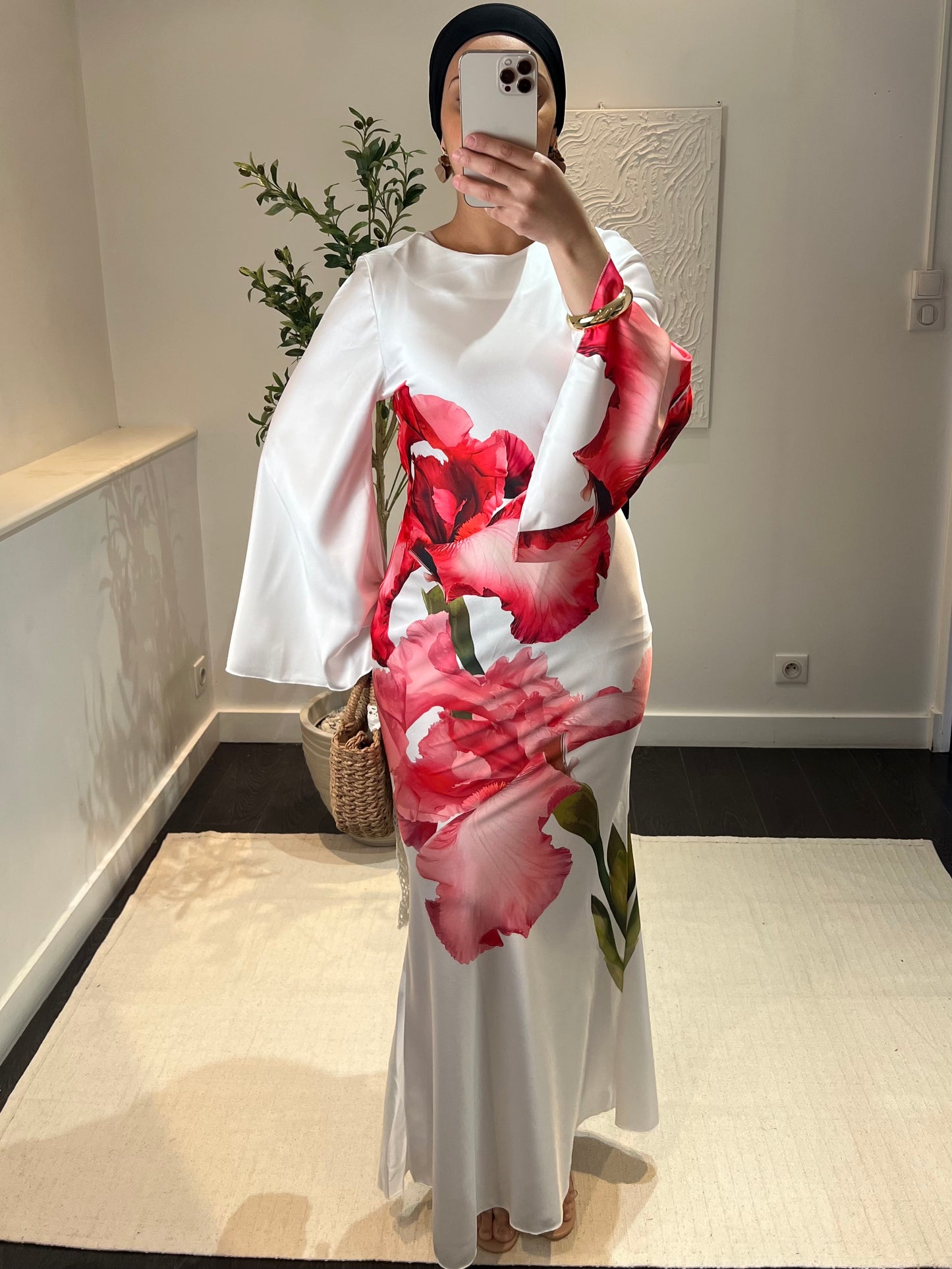 Robe floral | Blanc