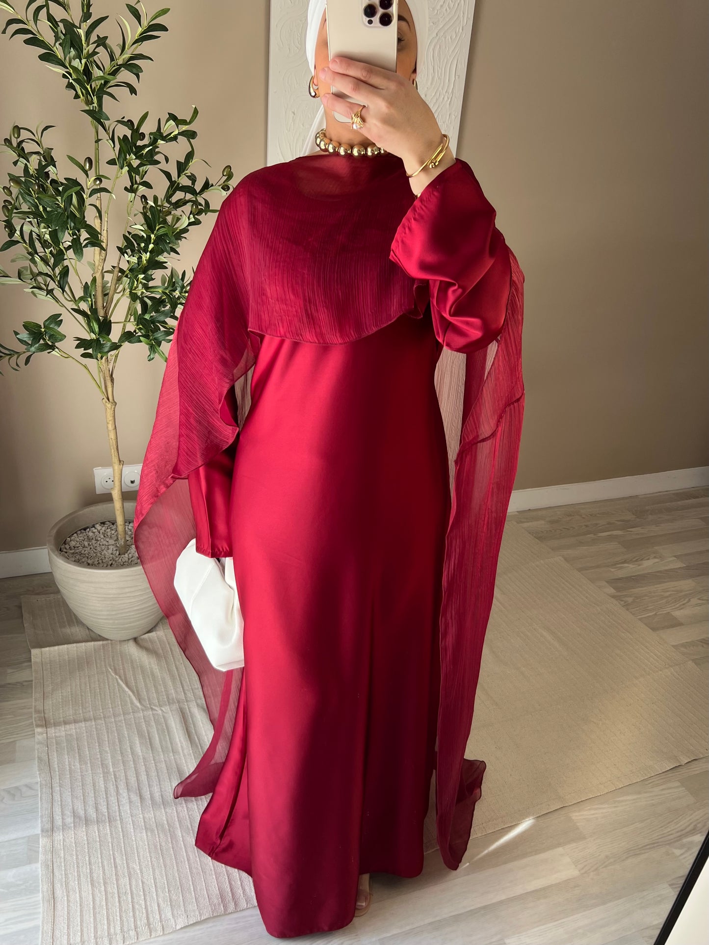 Robe cape ALWA | Rouge