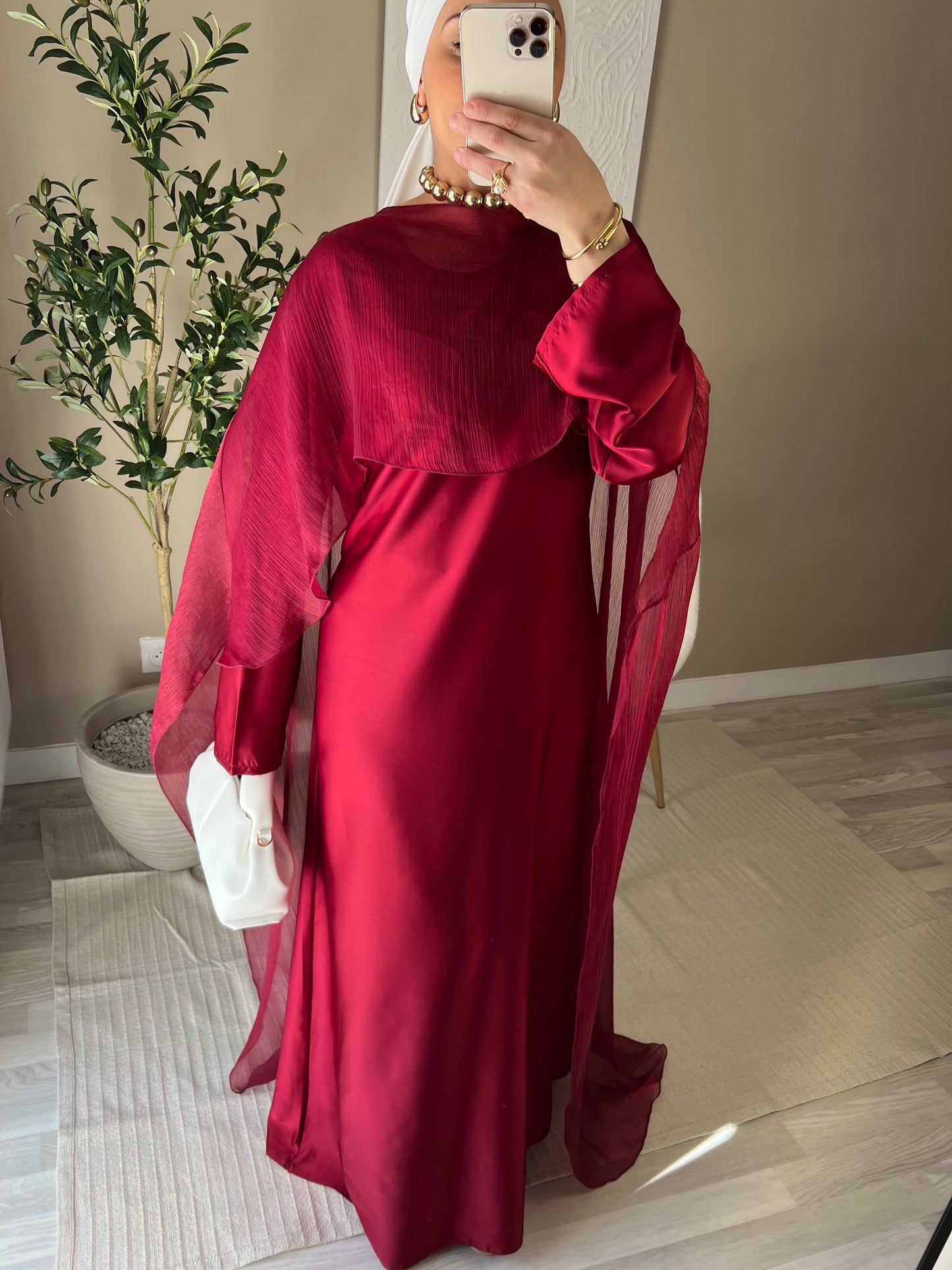 Robe cape ALWA | Rouge