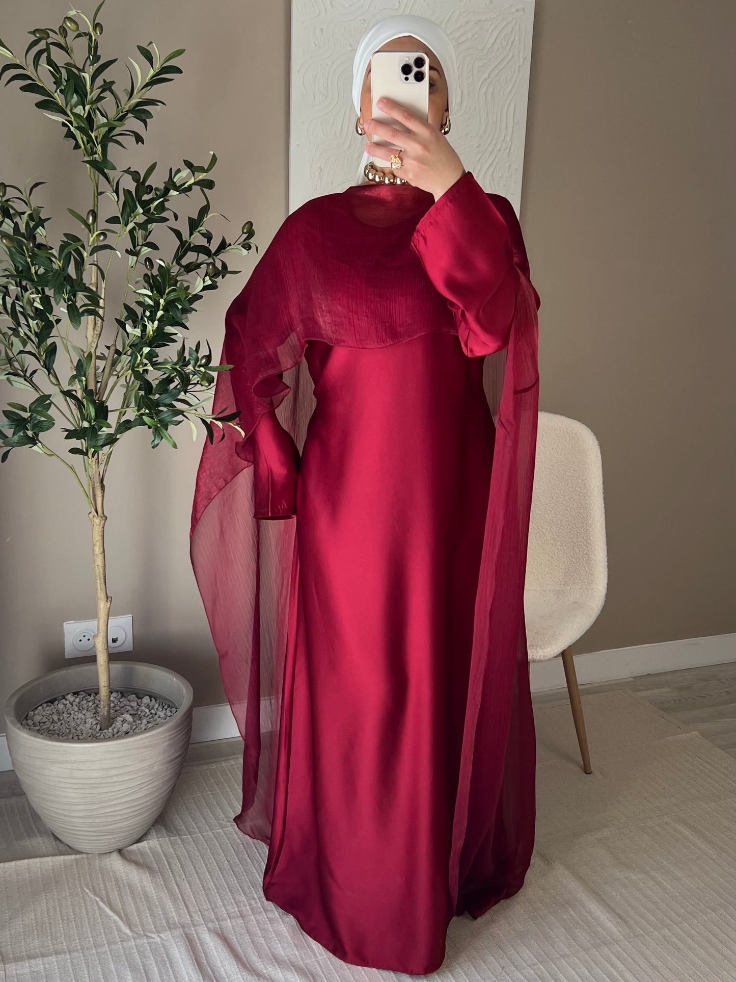 Robe cape ALWA | Rouge
