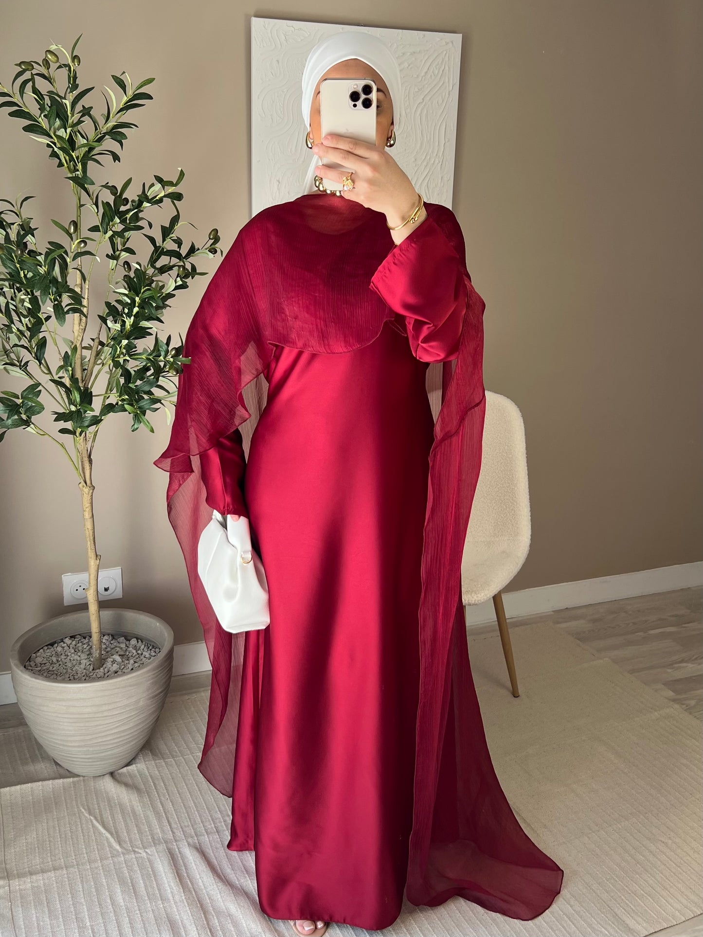 Robe cape ALWA | Rouge