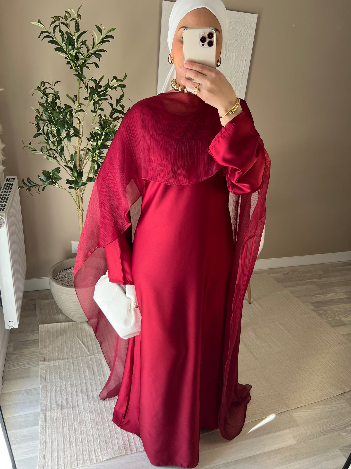 Robe cape ALWA | Rouge