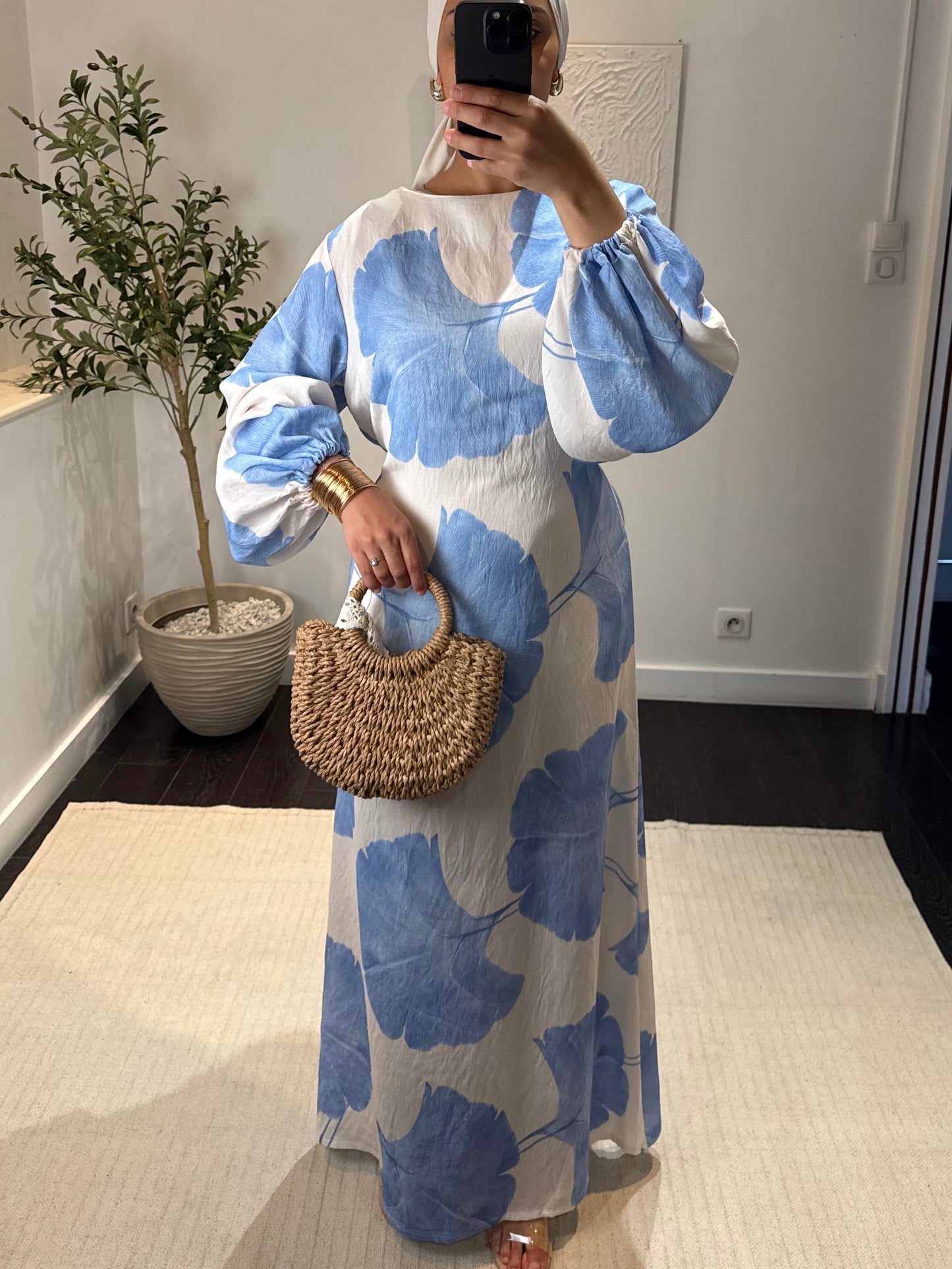 Robe floral OÏA | Bleu pastel