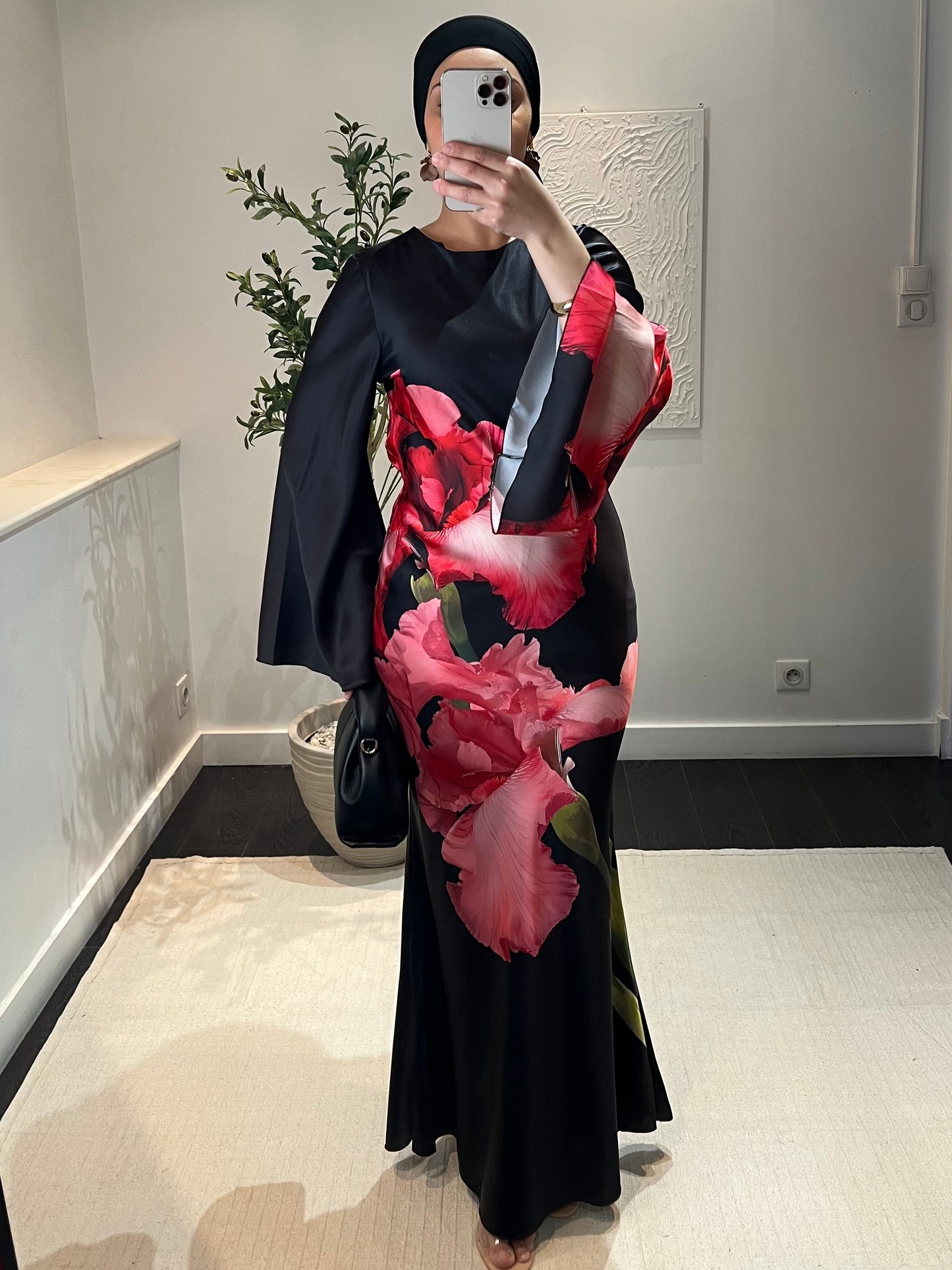 Robe Floral | Noir