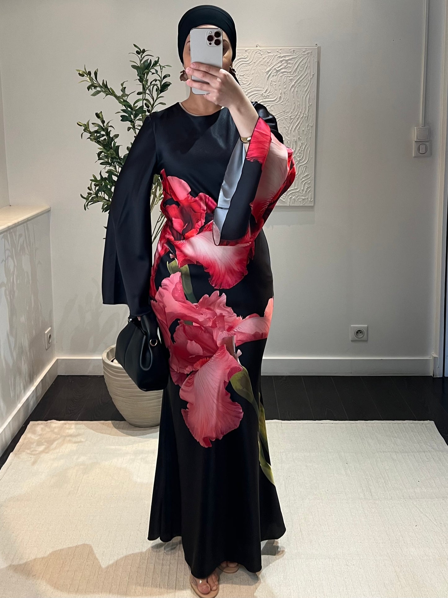 Robe Floral | Noir