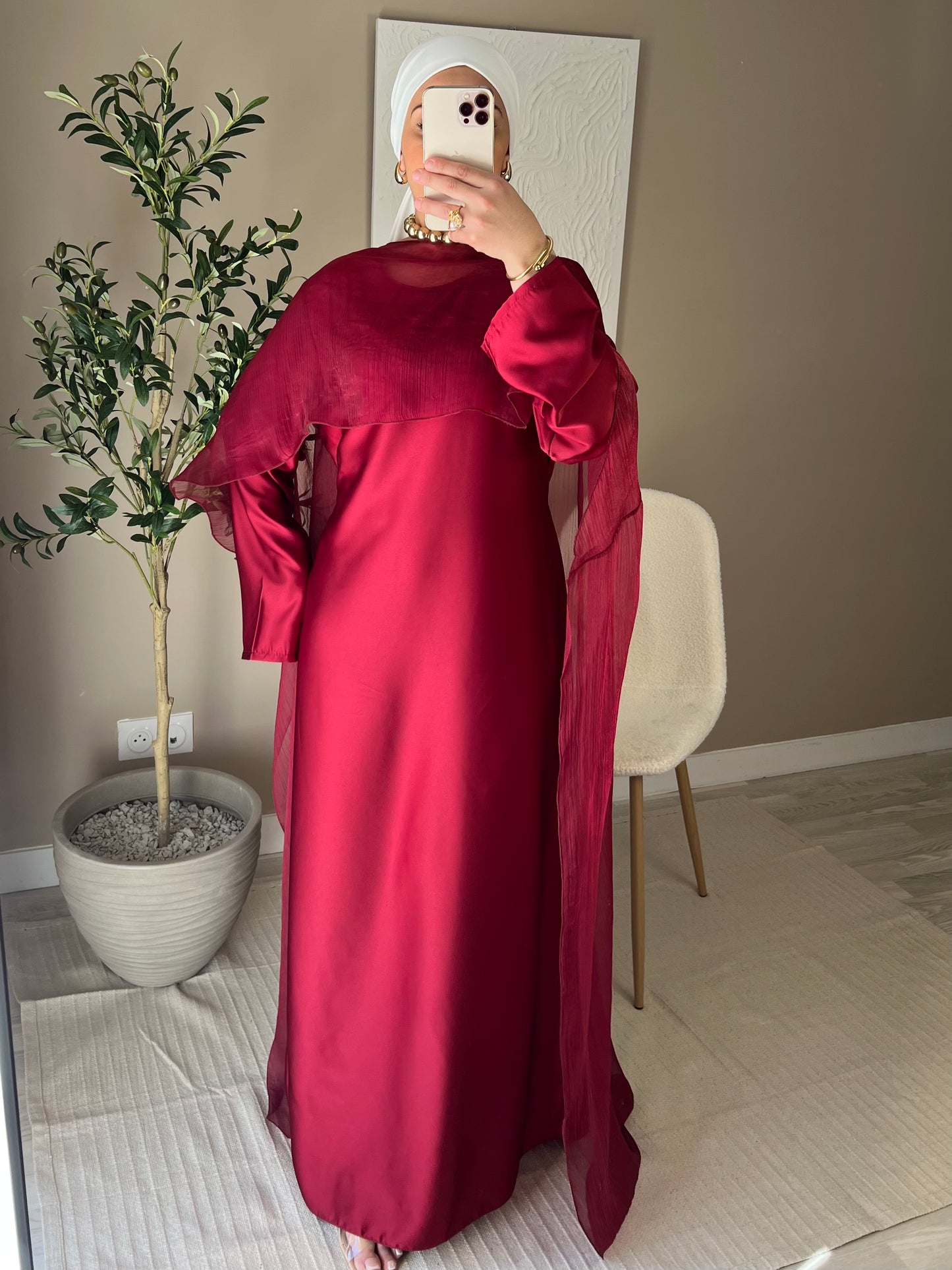 Robe cape ALWA | Rouge