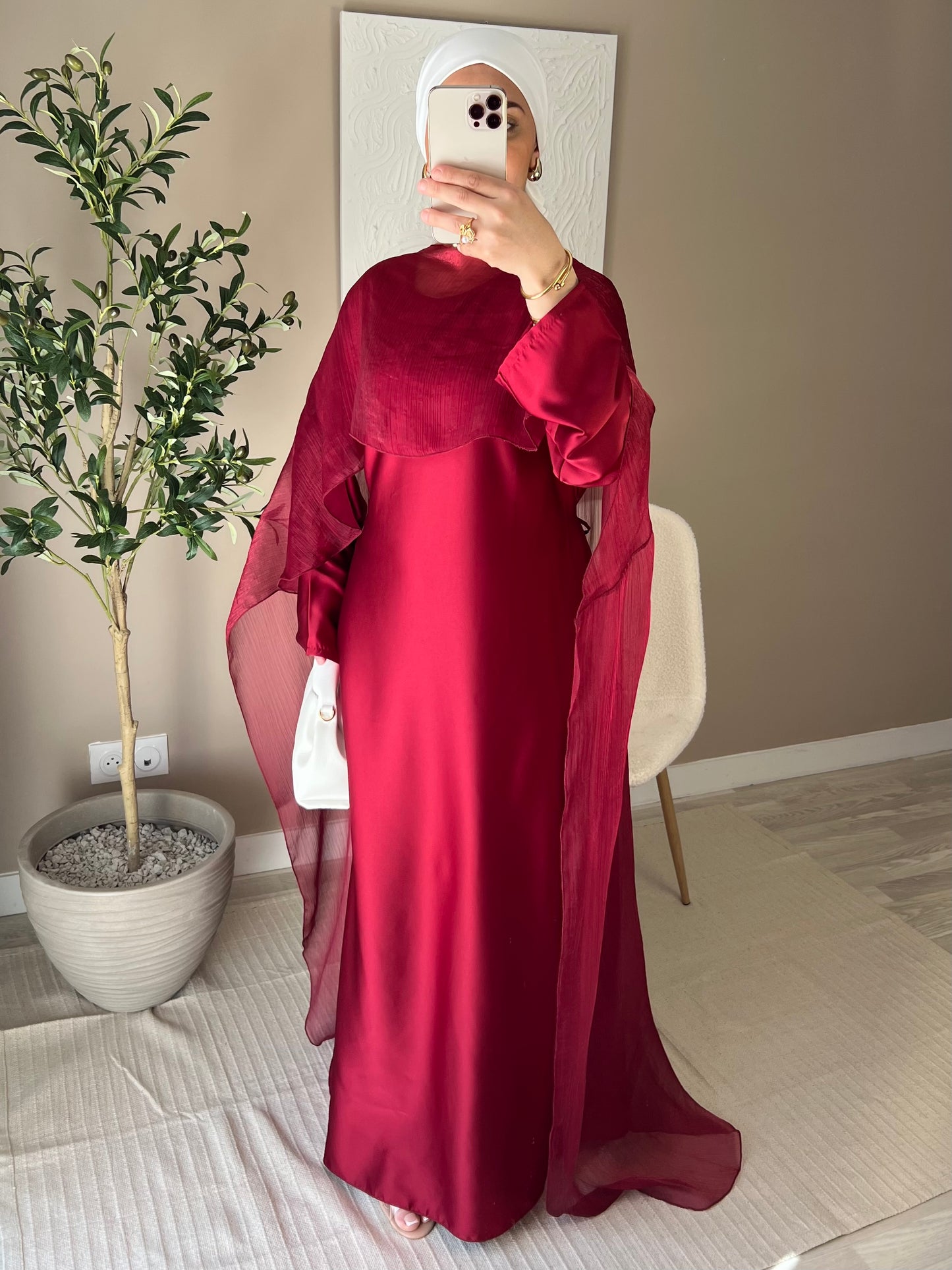 Robe cape ALWA | Rouge