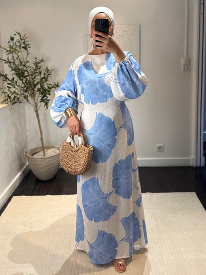 Robe floral OÏA | Bleu pastel