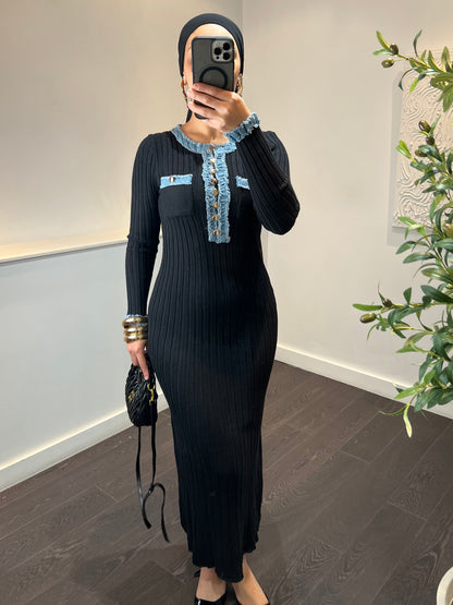 Robe moulante à manche | SANDRA