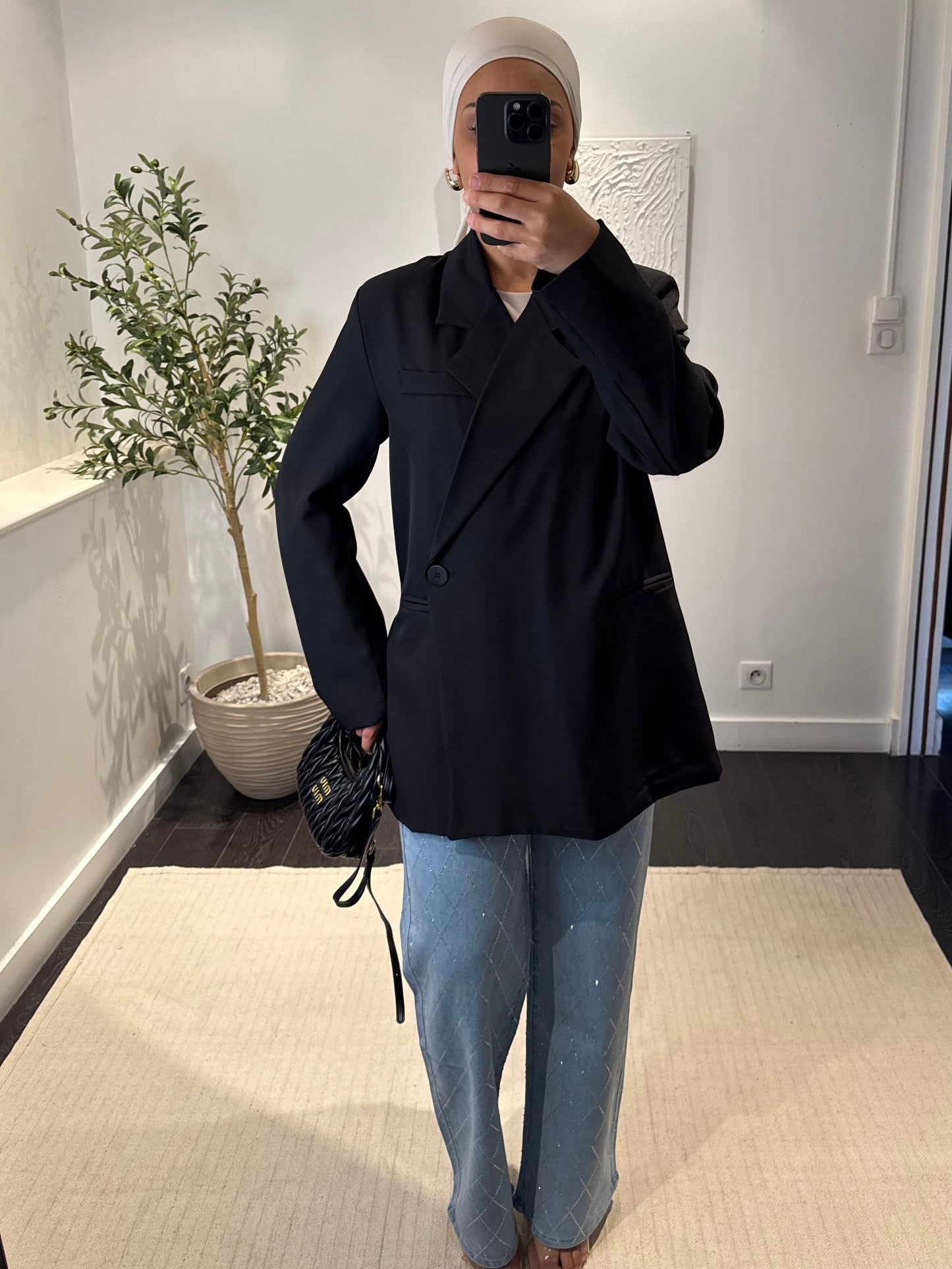 Blazer asymétrique | Noir