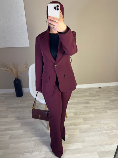 Ensemble élégant | Burgundy PRÉ-COMMANDE