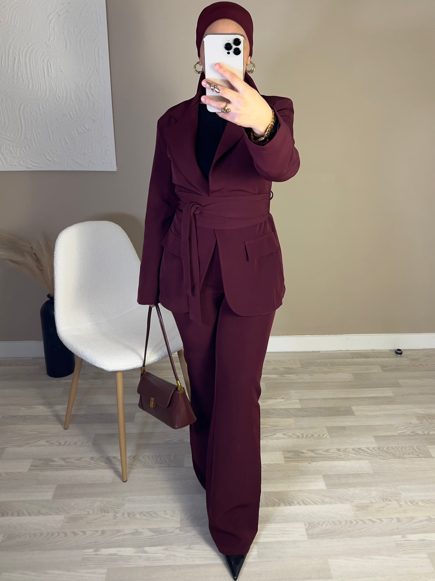 Ensemble élégant | Burgundy PRÉ-COMMANDE