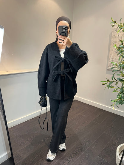 Veste à noeud | Noir