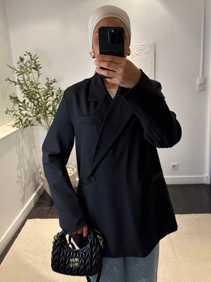 Blazer asymétrique | Noir