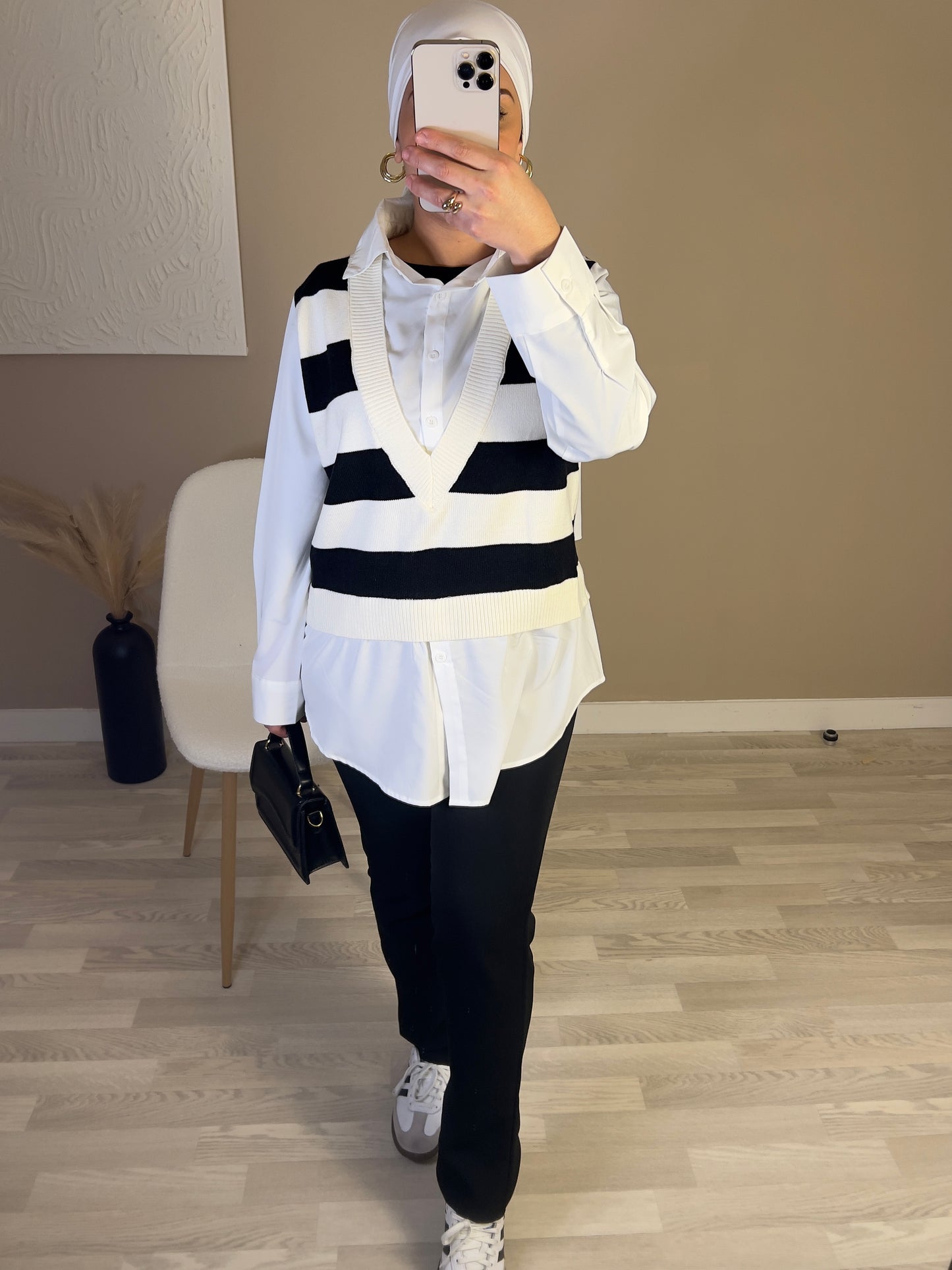 Chemise Kam | rayure Noir et blanc