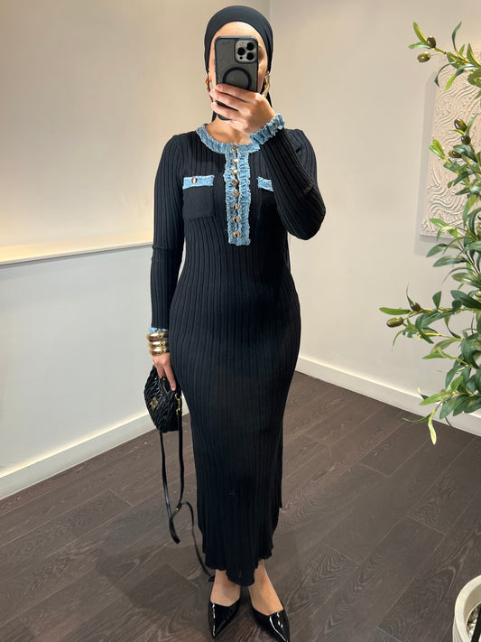 Robe moulante à manche | SANDRA