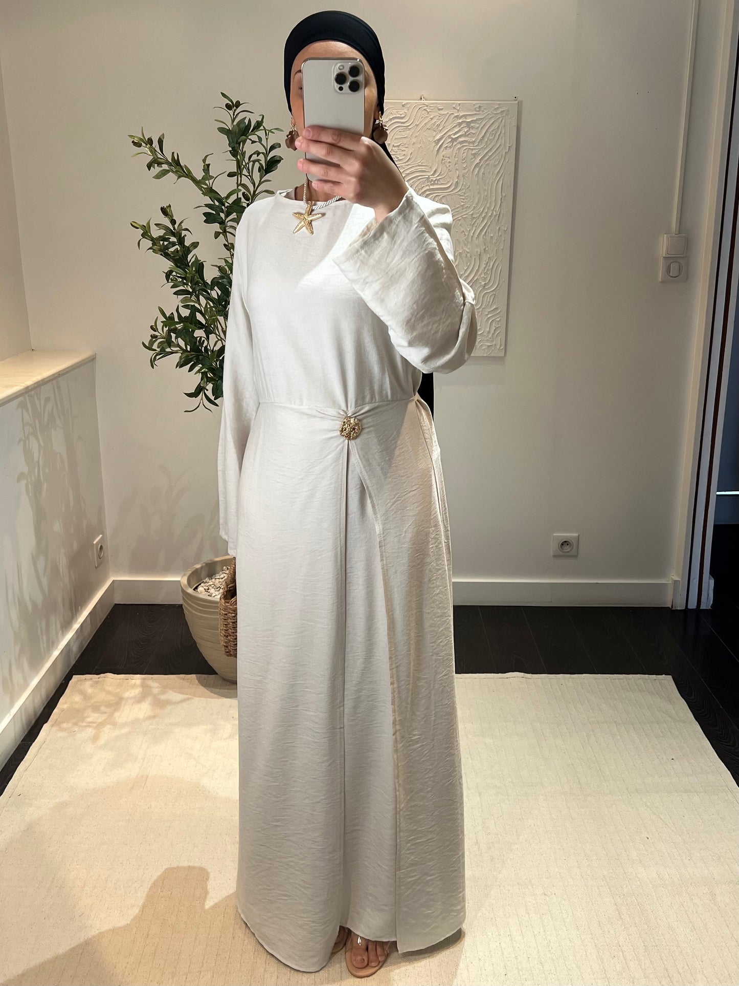 Robe effet lin