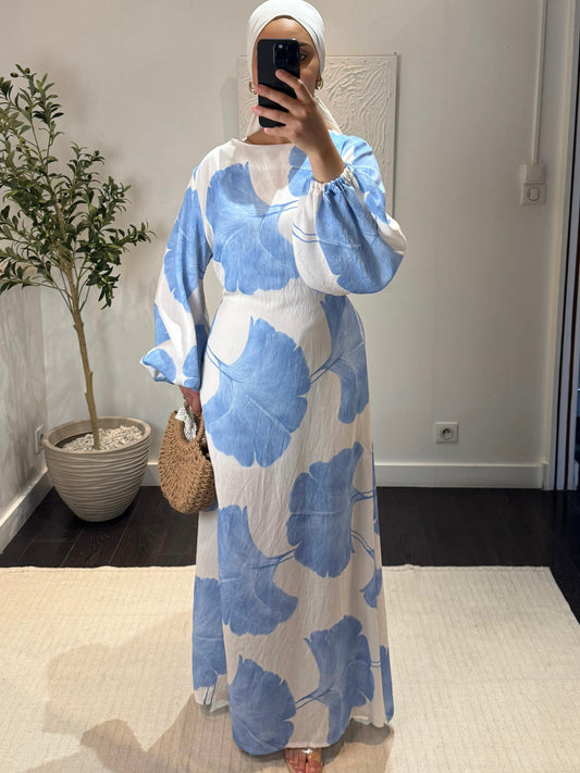 Robe floral OÏA | Bleu pastel