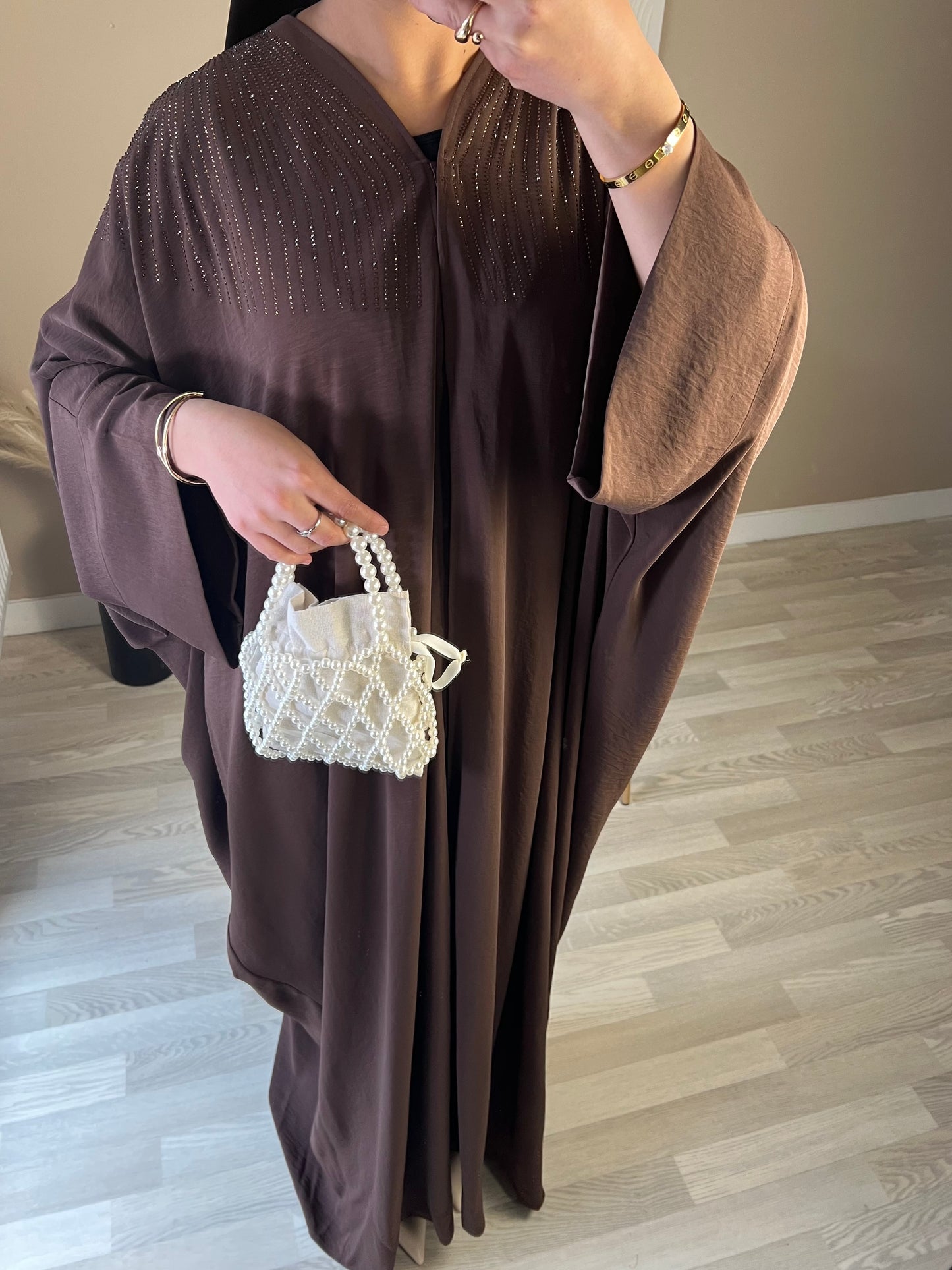 Abaya Dubaï NOUR [PREMIUM] |Marron |