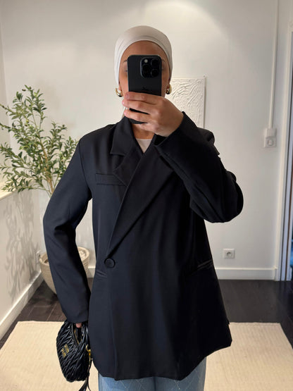 Blazer asymétrique | Noir