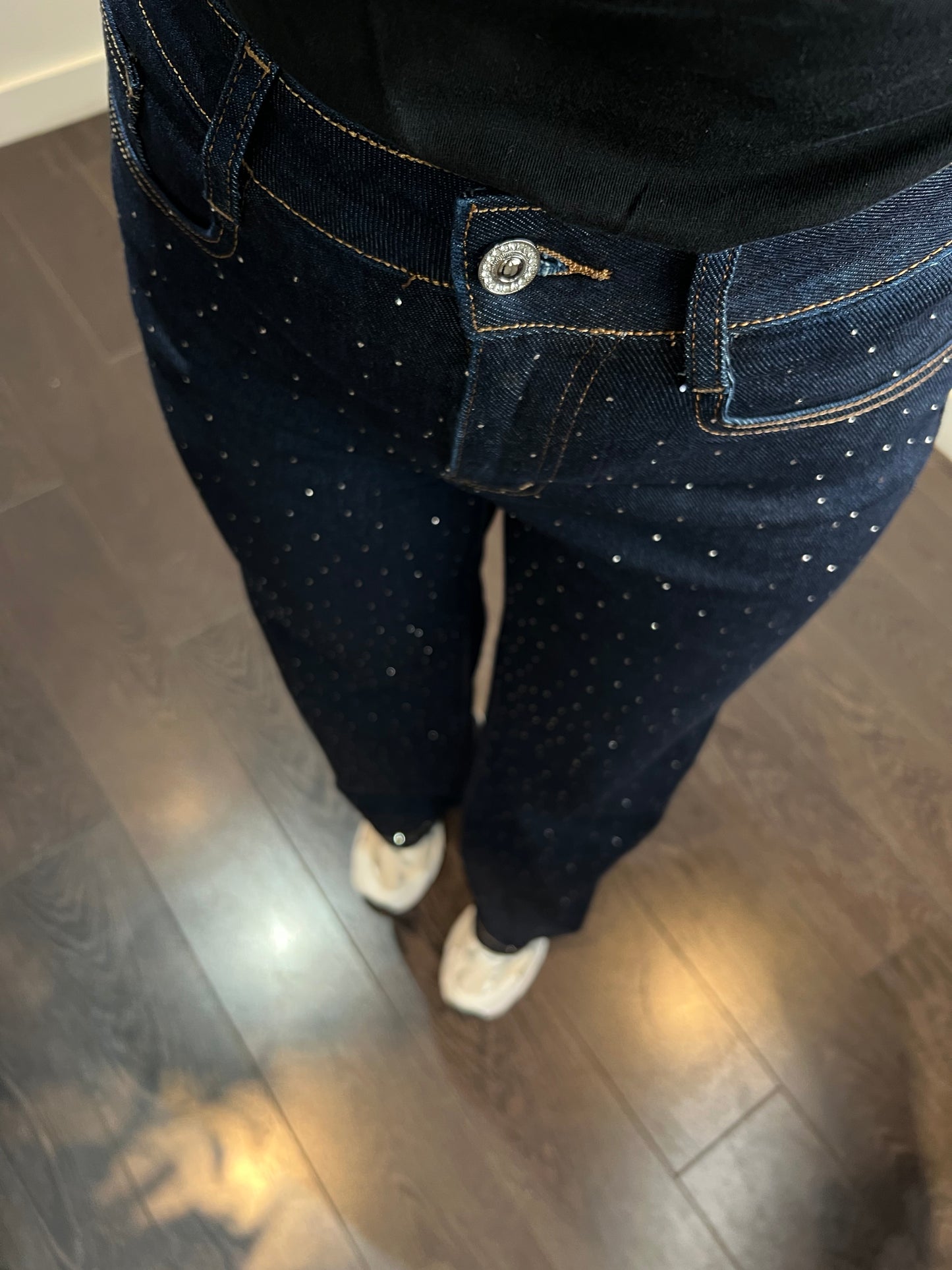 Jeans à strass | Bleu Brut