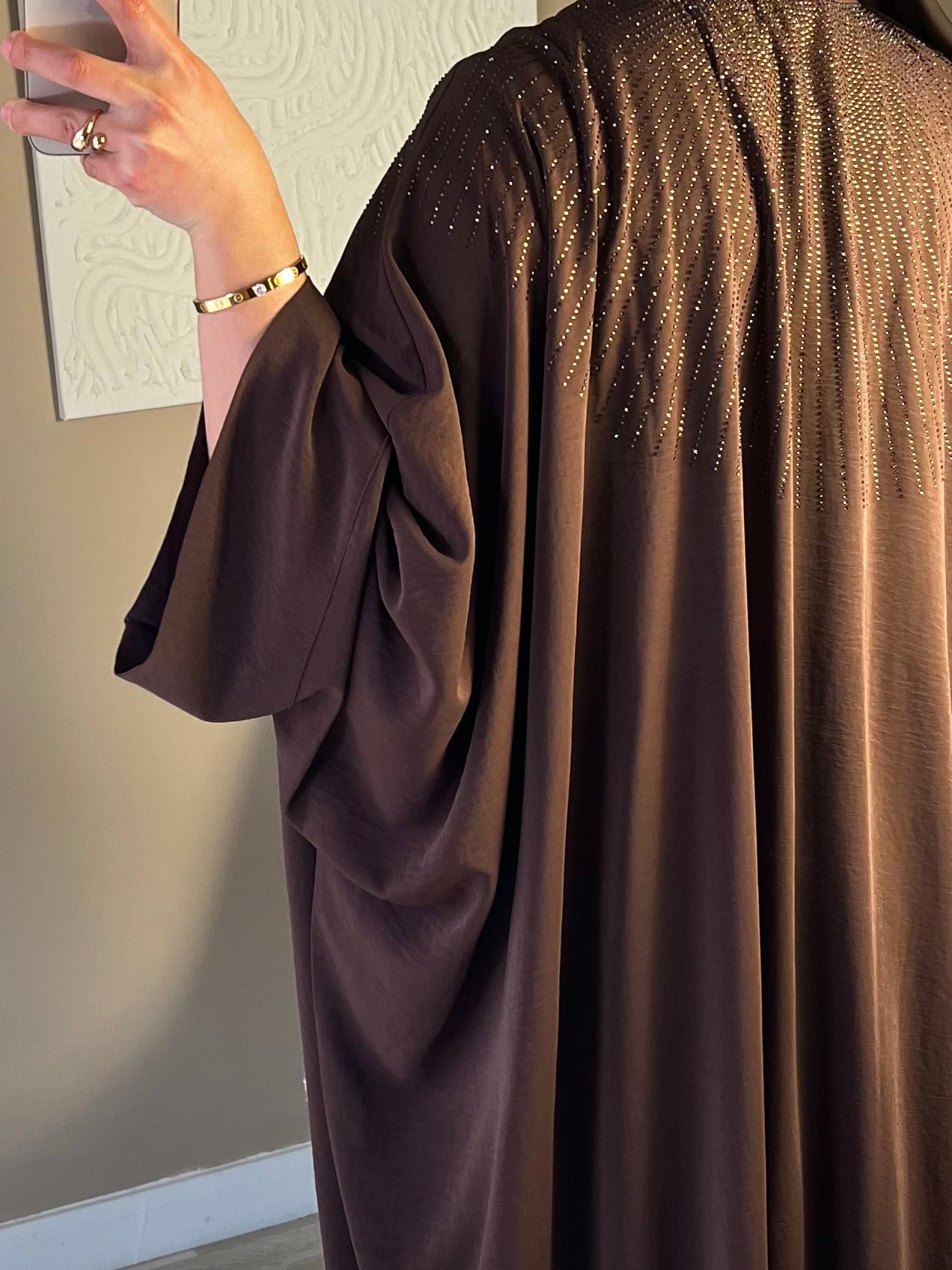 Abaya Dubaï NOUR [PREMIUM] |Marron |