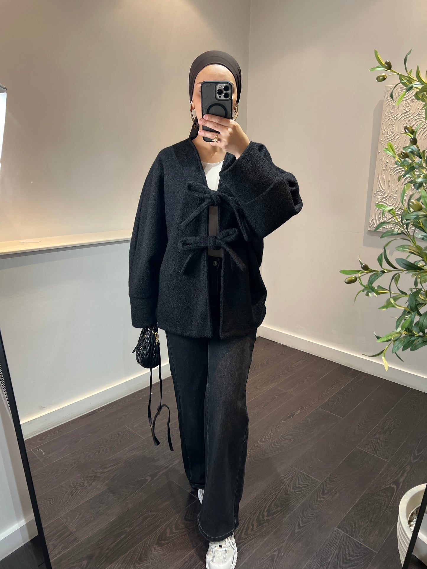 Veste à noeud | Noir