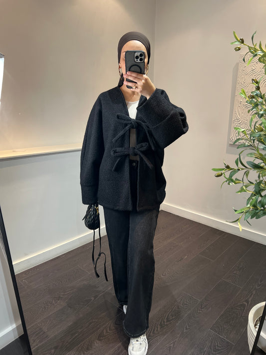 Veste à noeud | Noir