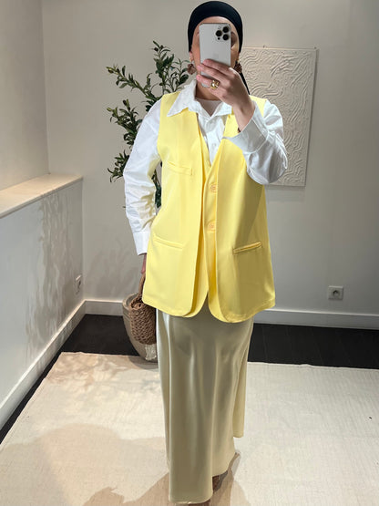 Blazer demi manche | jaune