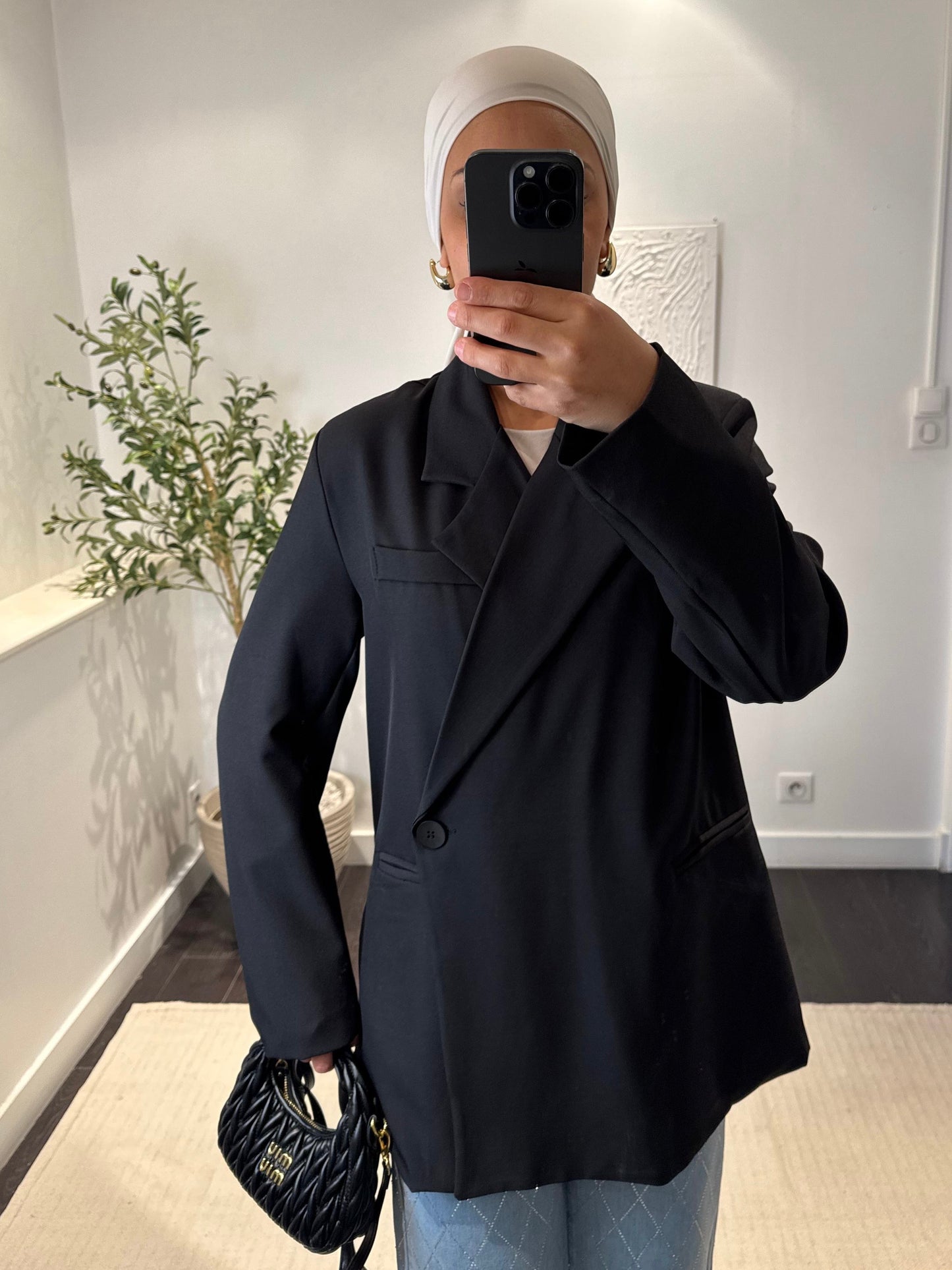 Blazer asymétrique | Noir