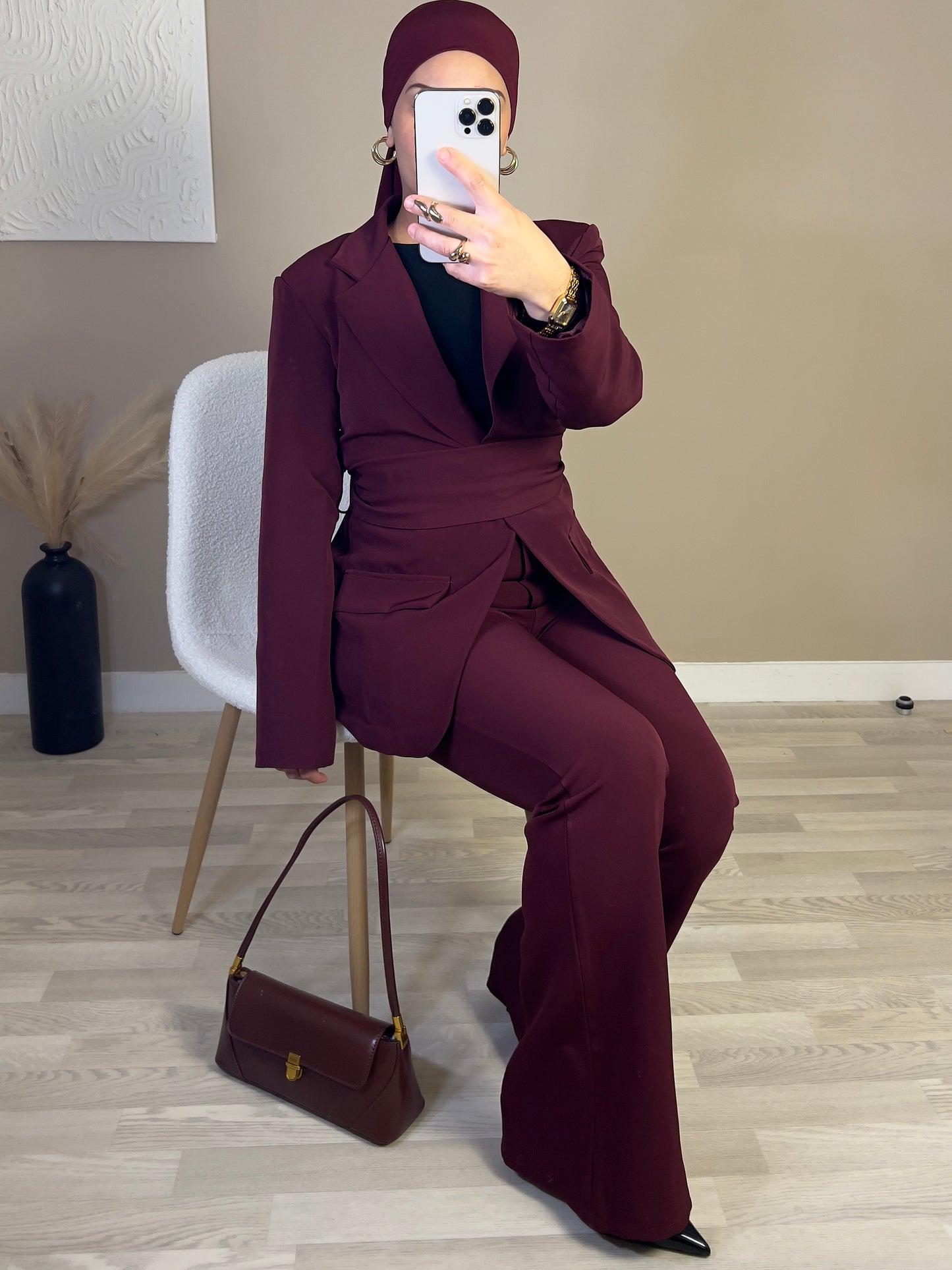 Ensemble élégant | Burgundy PRÉ-COMMANDE