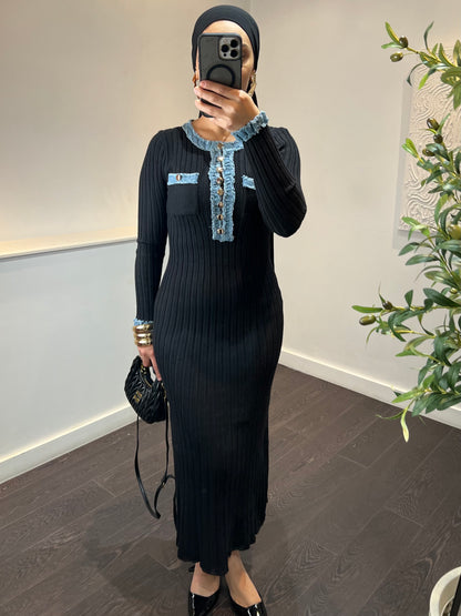 Robe moulante à manche | SANDRA