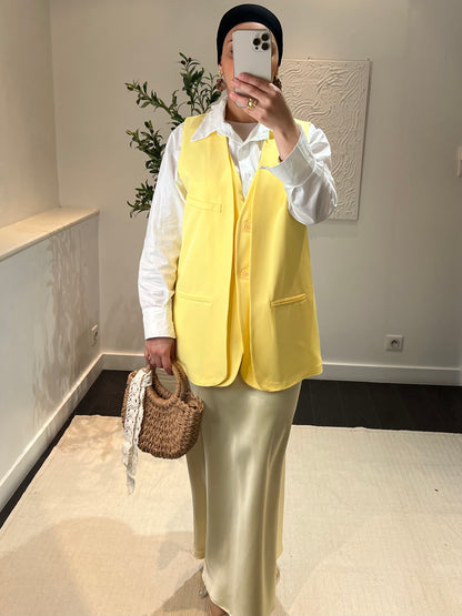 Blazer demi manche | jaune