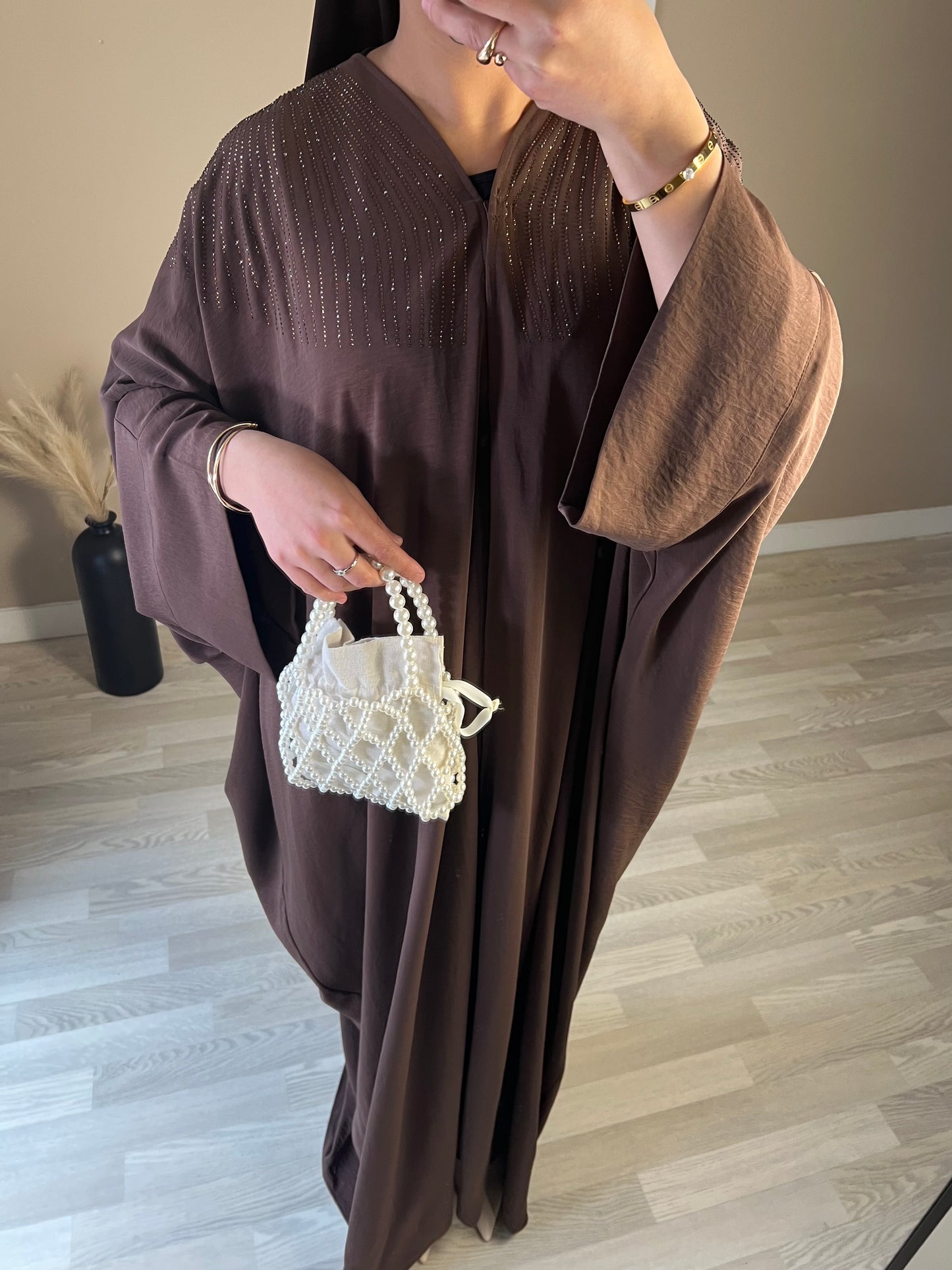 Abaya Dubaï NOUR [PREMIUM] |Marron |