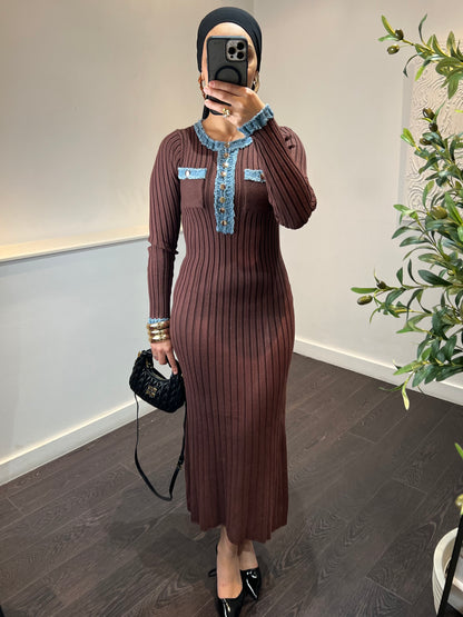 Robe moulante à manche | SANDRA