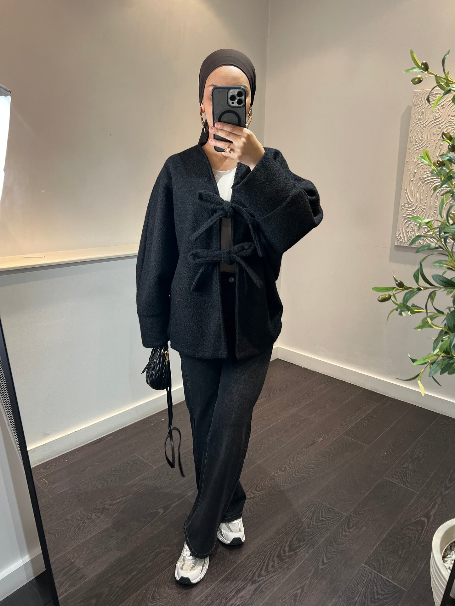 Veste à noeud | Noir