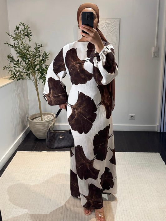Robe floral OÏA | Marron