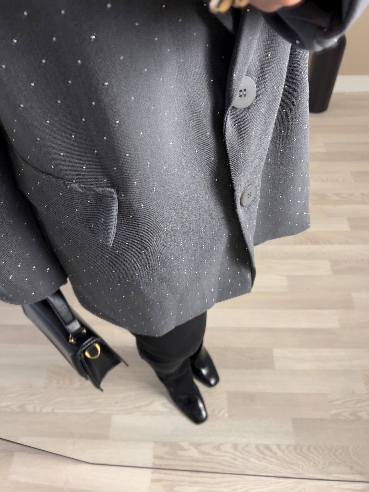 Blazer strass | Gris