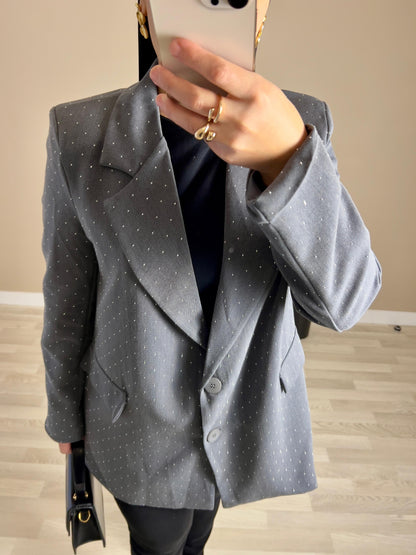 Blazer strass | Gris